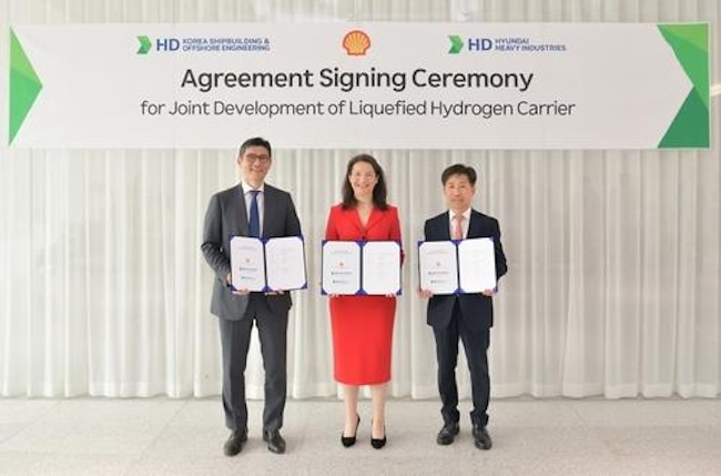 HD Hyundai Partners with Shell to Jointly Develop Liquefied Hydrogen Carrier