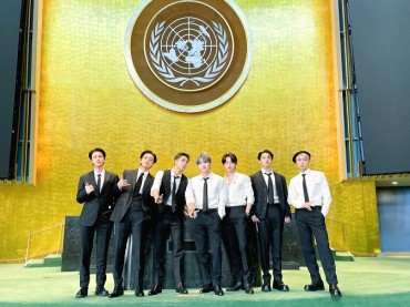 BTS Wear Eco-friendly Clothes at U.N. Headquarters